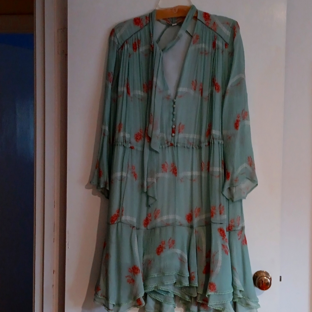 Jonathan Simkhai, Suze L, light turquoise print